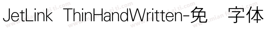 JetLink ThinHandWritten字体转换
